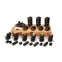 Master Massage 70 Premium Deluxe Hot Stone Set for a Full Body Massage Black Lava vocano Basalt Rock