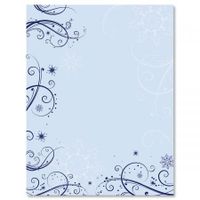 Frosted Glimmer Christmas Letter Papers - Set of 25 Christmas Stationery Papers, 8 1/2" x 11", Compatible Computer Paper, Christmas Flyers, Christmas Invitation Paper