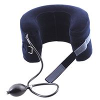 C Type Neck Traction, Cervical Vertebrae Supports Collar, Collar Device for Neck Shoulder Back Head Pain Relief Inflatable Spine Alignment Pillow, Dark Blue