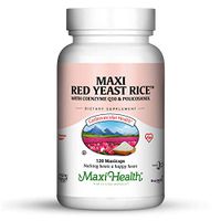 Maxi Health Red Yeast Rice - with Co Q10 & Policosanol - Cholesterol Support - 120 Capsules - Kosher