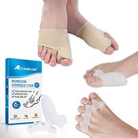 Orthopedic Bunion Corrector and Bunion Relief - Bunion Pads Hammer Toe Straightener Toe Spacers Big Toe Separators for Women & Men with Integrated Gel Toe Wrapper Day Night Support - 3 Pairs