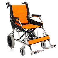 FLYSXP Portable Folding Aluminum Alloy Manual Wheelchair Elderly Scooter Disabled Trolley Wheelchair