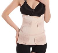 EUBUY Women's Breathable Elastic 2 in 1 Postpartum Postnatal Pregnancy Support Abdomen Hip Waist Belly Slimming Shaper Wrapper Band Binder Belt