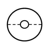Rena Tabs / Wafer Seals, 13/16" Circle (Center Hole), Perfed, White Paper, for UT-361, T350, Box of 30,000 (fanfolded)