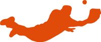 hBARSCI Baseball Outfielder Vinyl Decal - 5 Inches - for Cars, Trucks, Windows, Laptops, Tablets, Outdoor-Grade 2.5mil Thick Vinyl - Orange