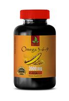 Heart Health Dietary Supplement - Omega 3 6 9 Complex 3600 MG - Omega 3 Capsules - 1 Bottle 120 Softgels