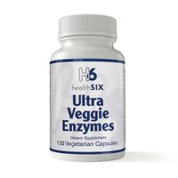 Health SiX Ultra Veggie Enzymes | Made with 15 Enzymes | Promotes Healthy Digestion | 120 VegCapsules