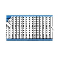 Brady WM-0-10-PK Repositionable Vinyl Cloth (B-500), Black on White, Consecutive Numbers Repeated Wire Marker Card (25 Cards)