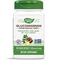 Nature's Way Premium Herbal Glucomannan from Konjac Root, 1,995 mg per serving, 100 Capsules
