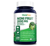 Noni Fruit 2000mg 200 Vegetarian caps (Extract 4:1, Non-GMO & Gluten Free) Powerful antioxidant, Boosts Immune System, Improves Hair & Skin Health