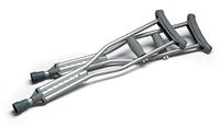 MediChoice Youth Crutches, Adjustable, Aluminum Fits 4 Feet 6 Inches to 5 Feet 2 Inches, 131477711A (1 Pair)