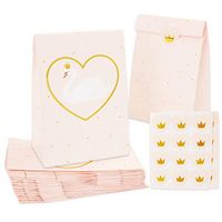 Swan Birthday Party Favor Bags (8 x 5 in, 24 Pack)
