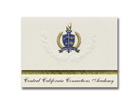Signature Announcements Central California Connections Academy (Visalia, CA) Graduation Announcements, Presidential Basic Pack 25 with Gold & Blue Metallic Foil seal