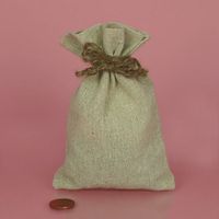 12" x 14" Linen Bags with Jute Drawstring Gift Bags 12 Pack