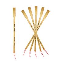 BambooMN 6 Piece 16.5" Traditional Thin Travel Size Bamboo Back Scratcher Body Relaxation Massager Set for Itching Relief, 100% Natural Bamboo
