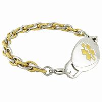 Medical Alert Bracelet for Men | Diabetes | Other Conditions Available | Pegasus - Gold, 8