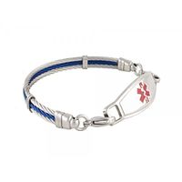 N Style ID PRE-Engraved “Diabetes” The Bay Medical Alert Bracelet - Red 6.75