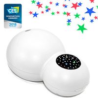 ZAQ Sky Aroma Essential Oil Kids Diffuser LiteMist Ultrasonic Aromatherapy Humidifier - 120 ML Warm Light (White)