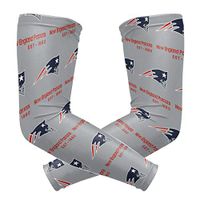 New England Patriots Cooling Arm Sleeve (Pair) - Elbow Brace Support Sun UV Protection for Men & Women - Sports Sleeves for Basketball Baseball Softball Volleyball