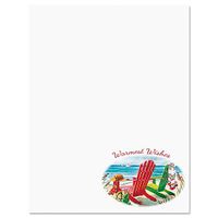 Beach Chairs Christmas Letter Papers - Set of 25 Christmas Stationery Papers are 8 1/2" x 11", Compatible Computer Paper