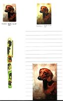 Red Dachshund Stationery Gift Set