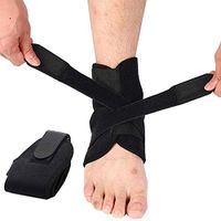 ANIAC Unisex Ankle Stabilizer Brace Breathable Ankle Support with Elastic Compression Wrap Achilles Tendon Protection for Football Running Ankle Sprains Plantar Fasciitis Basketball (1 Pack)