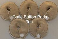 Cutie Button Pads G-tube 5 Pack Pads (3 Inch Round White)
