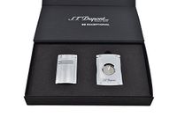 S.T DUPONT MAXIJET Chrome Vibrations Cutter & Lighter Set 112377