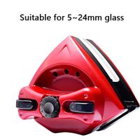 WXKER Double-sided Window Cleaner Glass Wiper Magnetic Cleaning Tools Anti-pinch Intelligent Magnetic Adjustment Triangle Breaks Resistance Design Applicable Glass Range Red 5~24mm Yellow 8~30mm