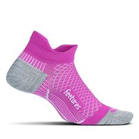 Feetures Unisex Plantar Fasciitis Cushion No Show Tab Sock (Small, Fuchsia)