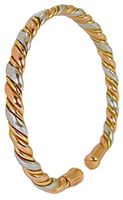 Womens Solid Copper Magnetic Cuff Bracelet Rose Small