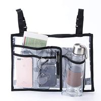 HNYG Wheelchair Bag for Loose Itmes Provides Hands Free, Durable Walker Pouch, Frame Walker Bag, Mobility Scooter Storage Tote Bag HYD393 (Clear)