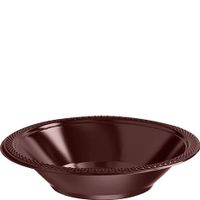 12oz Plastic Bowls | 20ct (Chocolate Brown)