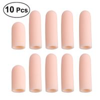 Gel Finger Cots Silicone Finger Protectors Fingertips Sleeves Support Arthritis Basketball Mallet Finger Trigger 10pcs