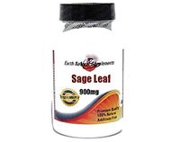 Sage Leaf 900mg * 100 Caps 100% Natural - by EarhNaturalSupplements