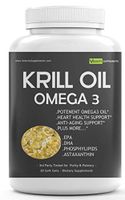 Velocity Krill Oil Capsules - Omega-3 EPA DHA Phospholipids Astaxanthin