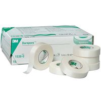 3M Health Care 1538-0 Durapore Surgical Tape, Standard Roll, Silk-Like, 10 yd. L x 1.5" W (Pack of 24)