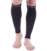 Doc Miller Premium Calf Compression Sleeve 1 Pair 20-30mmHg Calf Support Graduated for Sports Running Edema Recovery Shin Splints Varicose POTS(Black, 4XL-Wide)