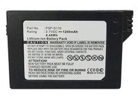 Synergy Digital Battery Compatible with Sony PSP-S110 Replacement Battery (Li-Ion, 3.7V, 1200 mAh) - Repl. Sony PSP-S110 Battery