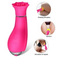 2 in 1 Powerful Vibranting&Rotating Oral Tongue Stimulator, 10 Modes Electric Clitorial Thrusting Tool for Women Adullt Toys Medical Grade Silicone Rechargeable Massage Device Tshirt