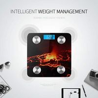 LYAOE Bluetooth Body Fat Scale Lava Lake Lava Flow Night Nyiragongo Smart Wireless Scale with LCD Display Measuring Body Weight Bmi and Health Digital Scale