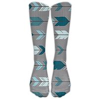 Rotated Fabric Arrow Feathers Knee High Graduated Compression Socks For Women And Men - Best Medical, Nursing, Travel & Flight Socks - Running & Fitness