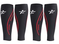 TOFLY Calf Compression Sleeves, (2 Pairs) for Men & Women, Premium Quality Footless Compression Socks Support for Sports, Running, Cycling, Travel, Calf Pain Relief, Swelling, Shin Splint, Black M