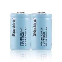 UnitedCAheart Soshine 2Pcs Ifr Cr2 300Mah 3.2V 0.96Wh 0.9A Lifepo4 Rechargeable Batteries Low Self-Discharge No Memory Effect Soshine Ifr Cr2 300Mah 3.2V 0.96Wh Lifepo4 Rechargeable Batteries