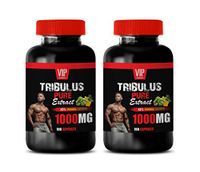 Energy Booster Supplements - TRIBULUS Pure Extract 1000MG - Natural tribulus terrestris for Men - 2 Bottles 200 Capsules