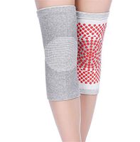 Whryspa 2Pcs Self-Heating Knee Pads Middle-Aged Health Care Knee Pads Tourmaline Magnets Warm Self-Heating Knee Pads,Gray,S