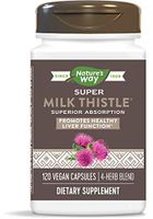 Nature's Way Super Milk Thistle Improved Absorption Liver Health/Detoxification, 120 Capsules