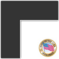 9x32 Smooth Black / Black Custom Mat for Picture Frame with 5x28 opening size (Mat Only, Frame NOT Included)