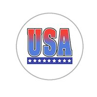 USA Envelope Seals - 1.2" Circle Stickers - 144 America USA Circle Stickers (USA)