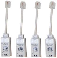 Actiontec Universally Compatible Inline DSL Phone Filters - 4 Pack (FLTR4DSL02)